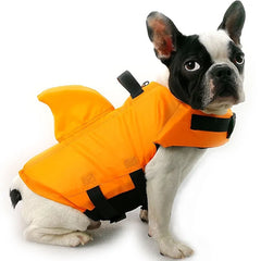 Orange Shark Style Dog Life Vest