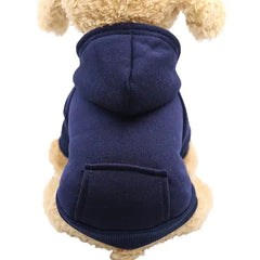 Soft Fleece Pet Dog Hoodie blue