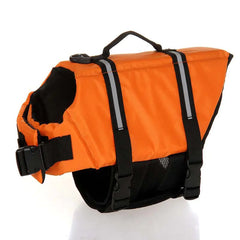 Orange dog life vest