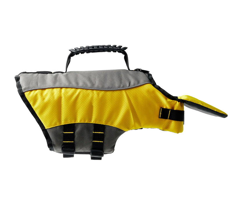 Yellow dog life vest
