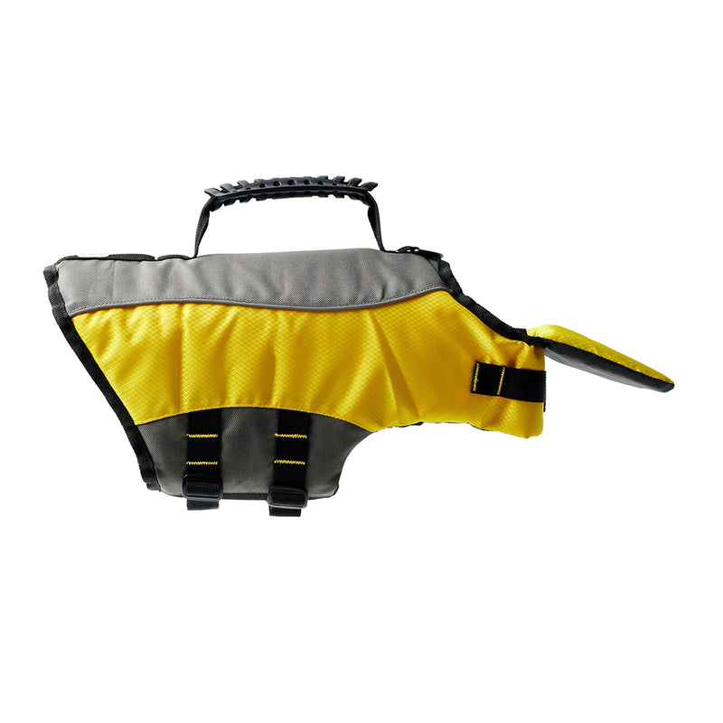 Yellow dog life vest