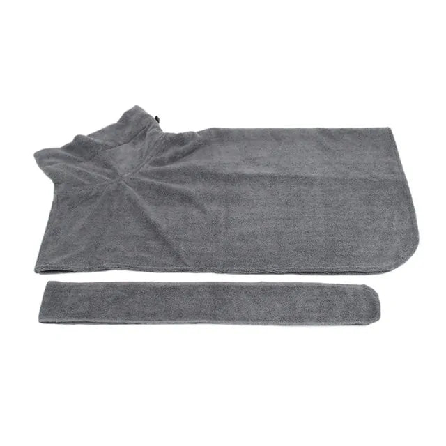 Gray Soft Dog Bathrobe Towel