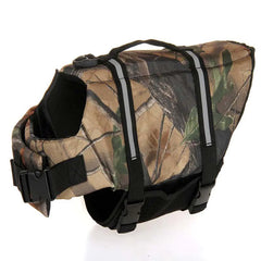 Camouflage dog life vest