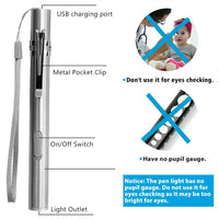 5" LED USB Rechargeable Mini Tactical Flashlight