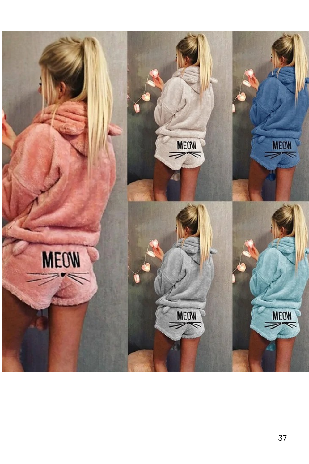 Meow Hoodie PJ's set