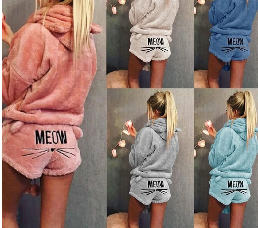 Meow Hoodie PJ's set
