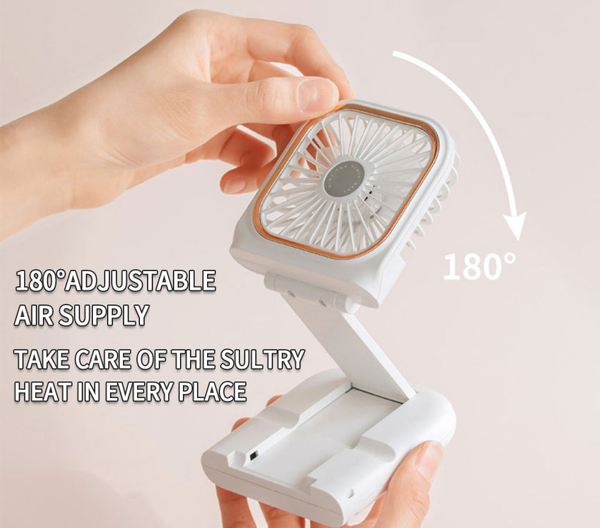 White Mini Cooling Foldable Fan