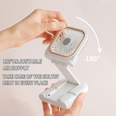 White Mini Cooling Foldable Fan