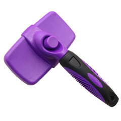 Self Cleaning Dog Brush purple