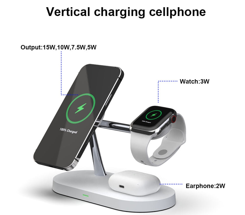 Wireless 3-in-1 Vertical charging cellphone  stand