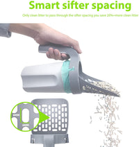 Smart sifter spacing of shovel
