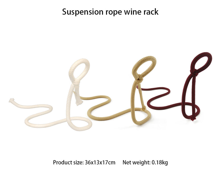 Suspended Rope Wine Bottle