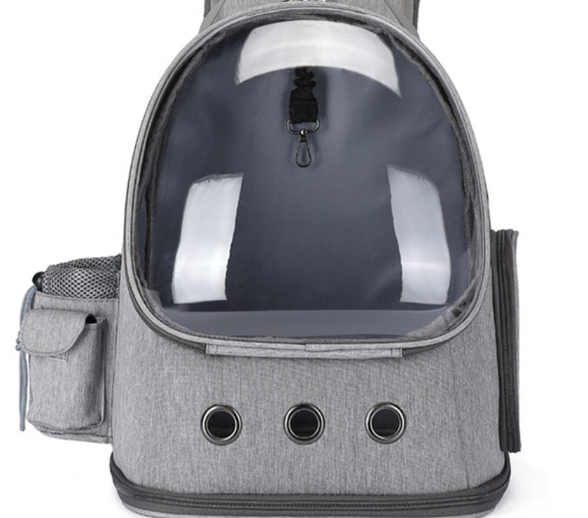 Cat Carrier Backpack Space Capsule  grey