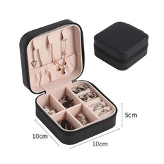 Jewelry Zipper Box Storage black