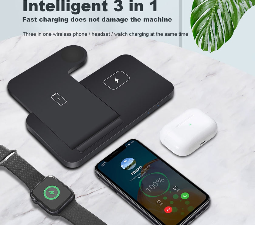 3in1 Wireless Fast Charger Dock Station for multiple Apple Devices