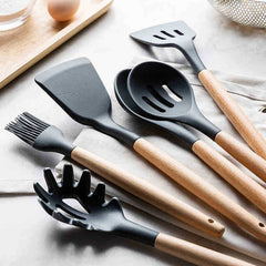 Non Stick Spatula& Spoon Set  black