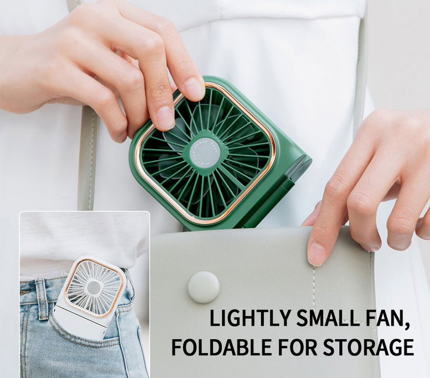 Green Mini Cooling Foldable Fan