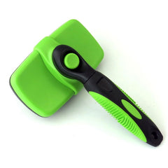 Self Cleaning Dog Brush green