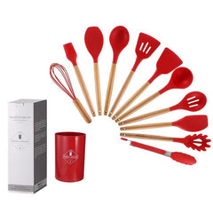 Non Stick Spatula& Spoon Set  red