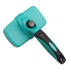 Self Cleaning Dog Brush blue