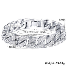 Miami Silver Curb Cuban Bracelet