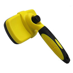 Self Cleaning Dog Brush yellow