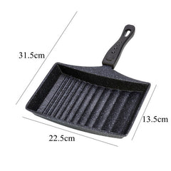 Non-Stick Wave Bottom Griller black