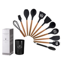 Non Stick Spatula& Spoon Set  black