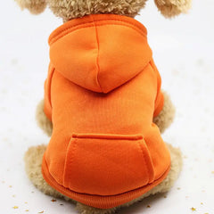 Soft Fleece Pet Dog Hoodie  orange