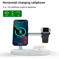 3-in-1 wireless Horizontal charging cellphone stand