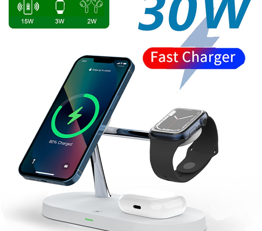 3-in-1 Wireless charger stand for iPod, Apple Watch & Air Pro Pros