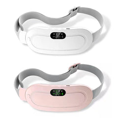 White & pink abdominal massage belt for Menstrual discomfort relief