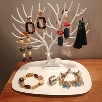 White Deer Jewelry Holder with Jewelry