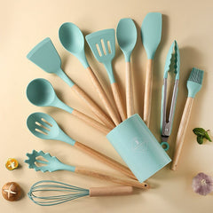 Non Stick Spatula& Spoon Set  green