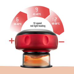 Anti-Cellulite Therapy Massager showing 12-speed red light heating