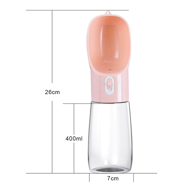 Pet Dog Water Bottle Feeder  pink