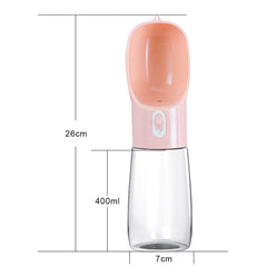 Pet Dog Water Bottle Feeder  pink