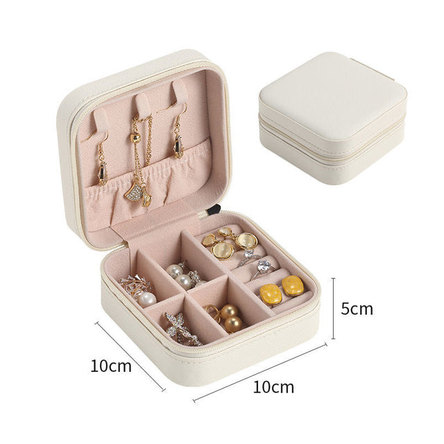 Jewelry Zipper Box Storage white