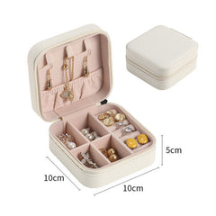 Jewelry Zipper Box Storage white