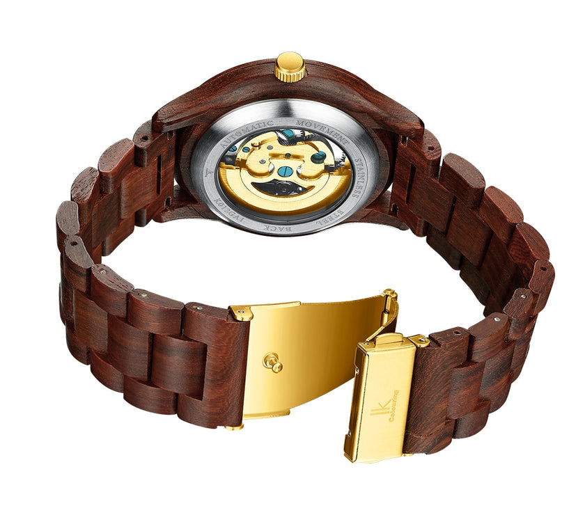Classic Wooden Men's Mechanical Watch