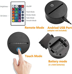 Controls of Basketball 3D Lamp