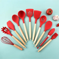 Non Stick Spatula& Spoon Set red