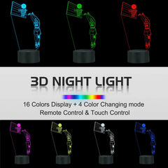 Colors lights of the Basketball 3D Lamp