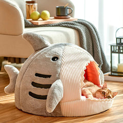 Shark Pet Bed gray