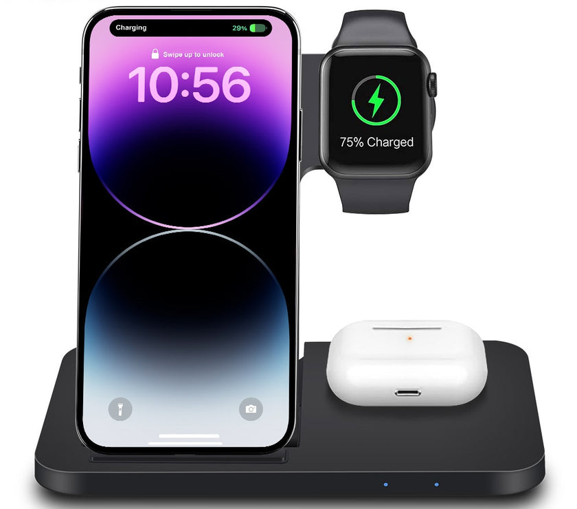 3in1 Wireless Fast Charger Dock Station for multiple Apple Devices