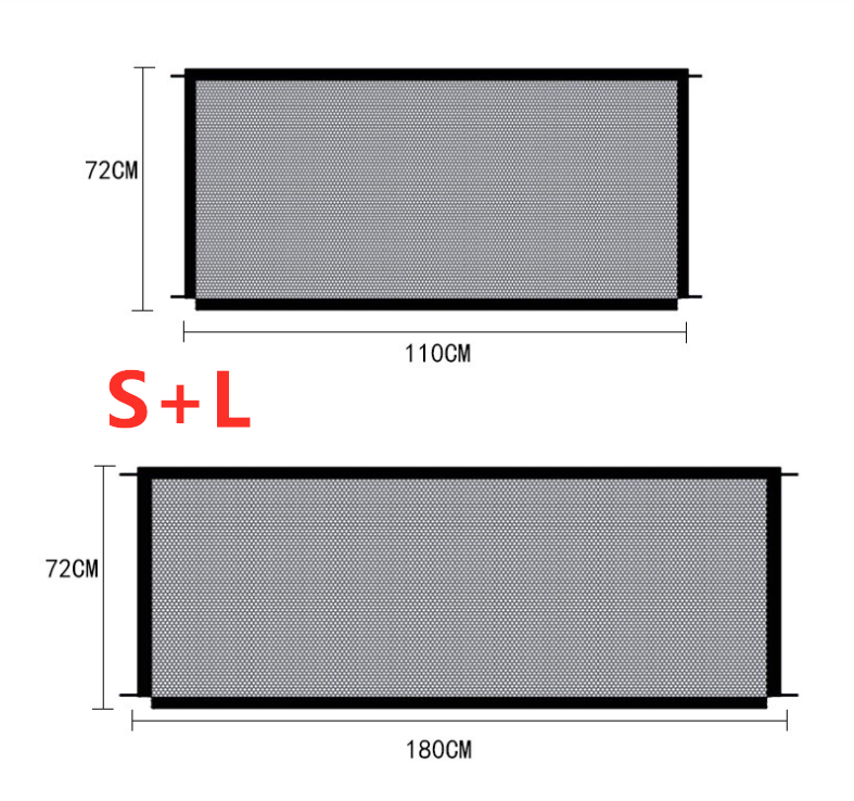 Pet safety dimensions for Small & Large gates