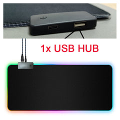 RGB Mouse Pad with Cable 1X USB Hub