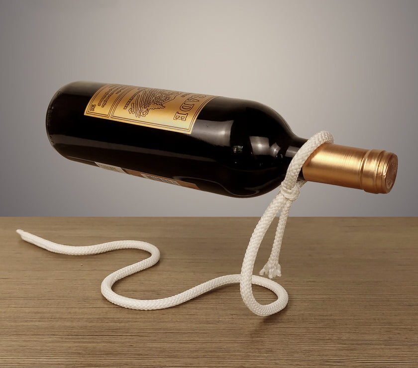 Suspended Rope Wine Bottle