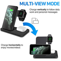 3in1 Wireless Fast Charger Dock Station for multiple Apple Devices