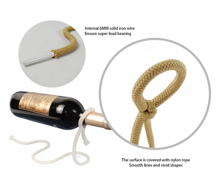 Suspended Rope Wine Bottle